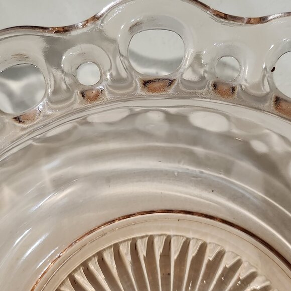 Pink Depression Glass Old Colony Laced Edge and Ribbed Vintage Anchor Hocking - Picture 6 of 10